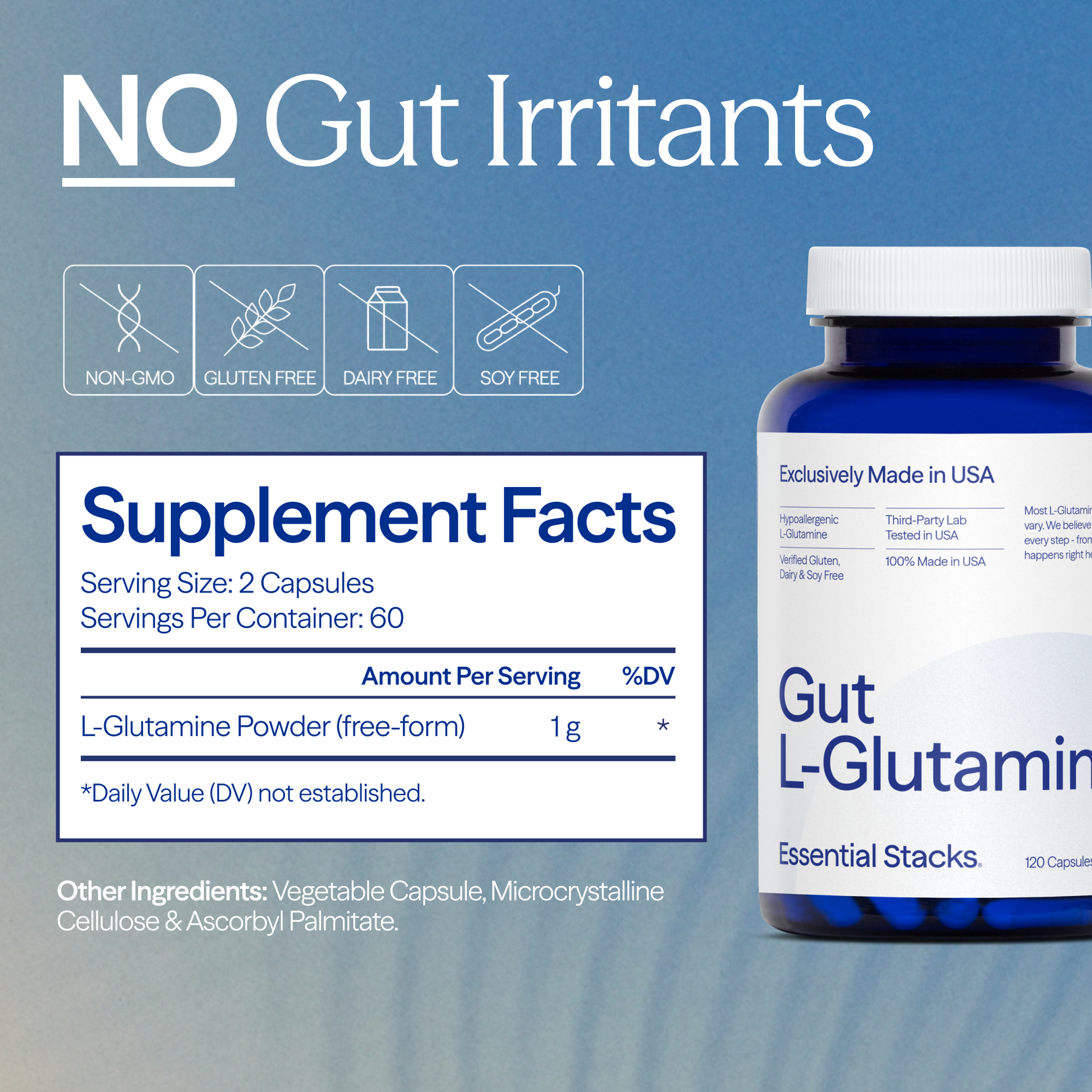 Glutammina - 250 Capsule Glutamina Glutamine Cps Caps No Cpr Compresse - Foto 9